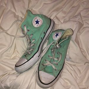 Mint Green High rise converse